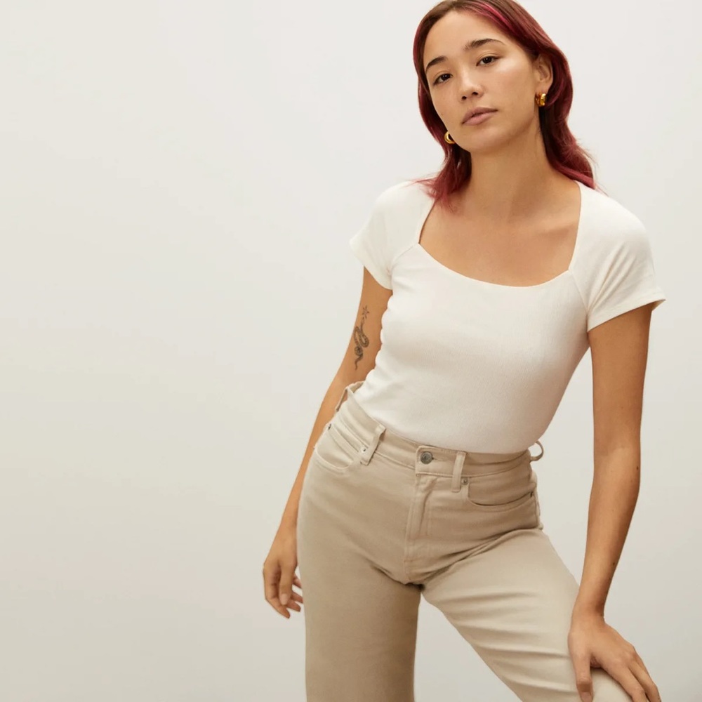 Bundle Everlane Square Neck Top Tee (4 shirts)